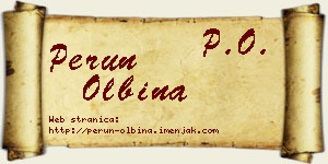 Perun Olbina vizit kartica